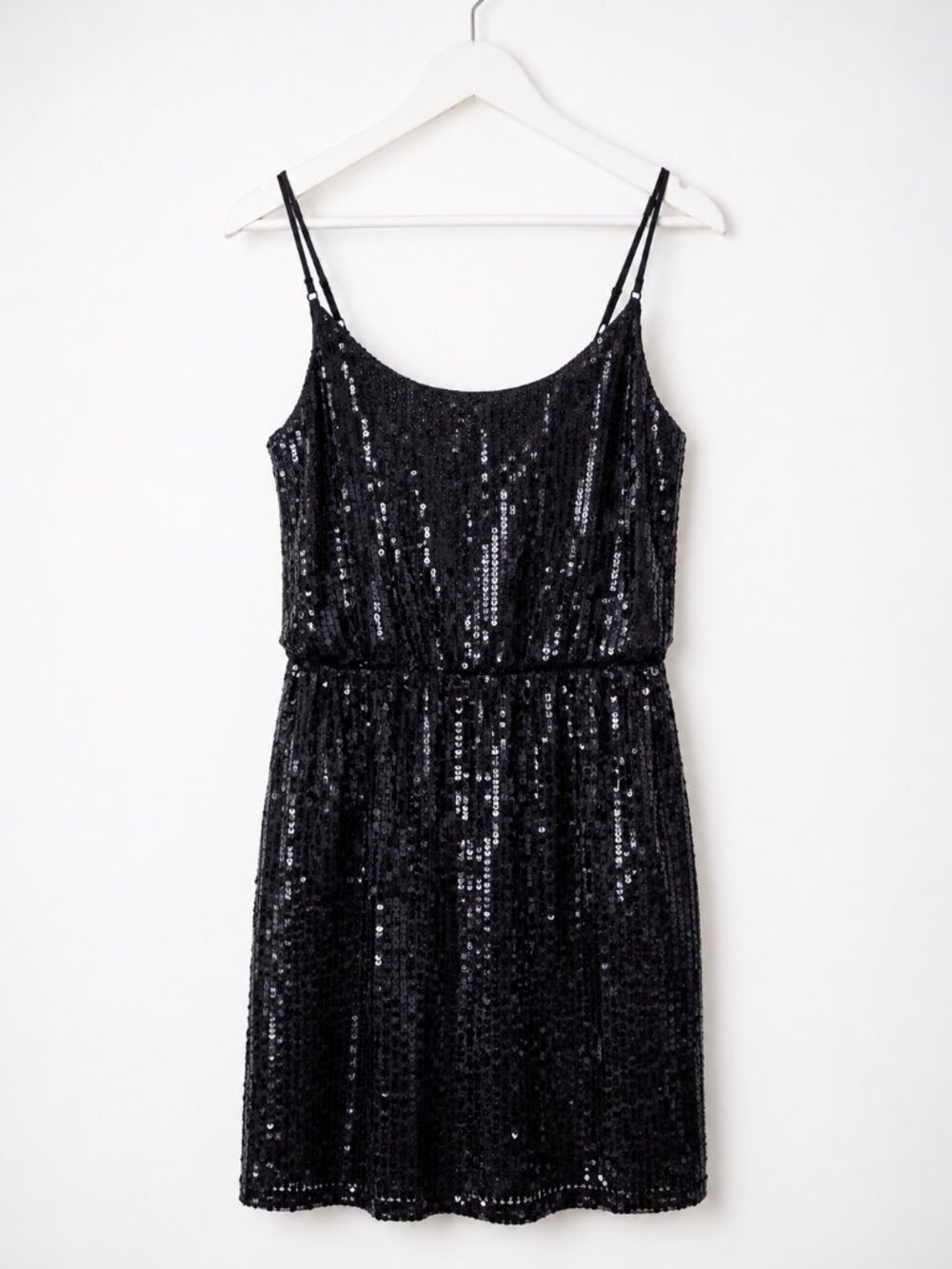 Express Black Sequin Spaghetti Strap Mini Dress XS / TP